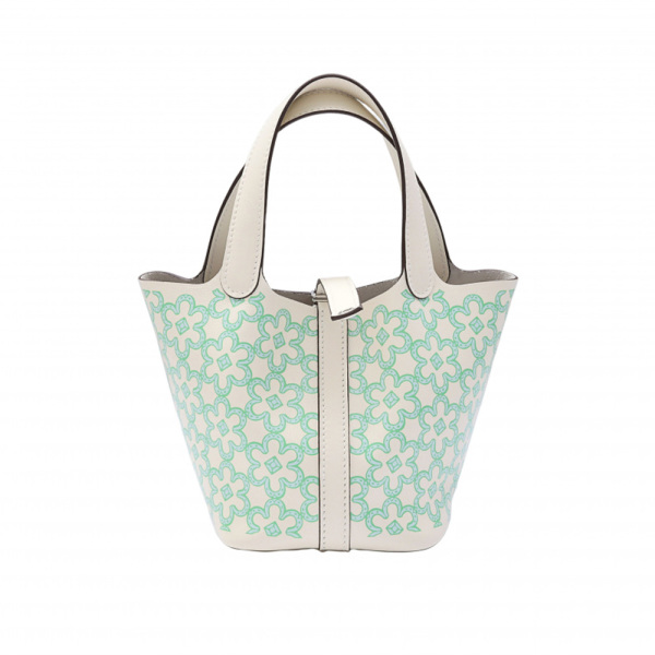 hermes picotinlock エルメス ピコタンロック マイクロ14 ラッキーデイジー スイフト ナタxヴェール シルバー金具 U刻印 