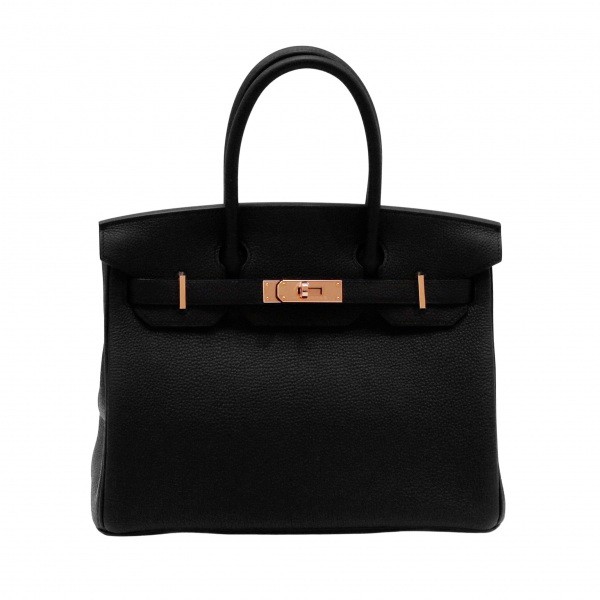 hermes birkin エルメス バーキン 30 トゴ ブラック ピンクゴールド金具 U刻印 