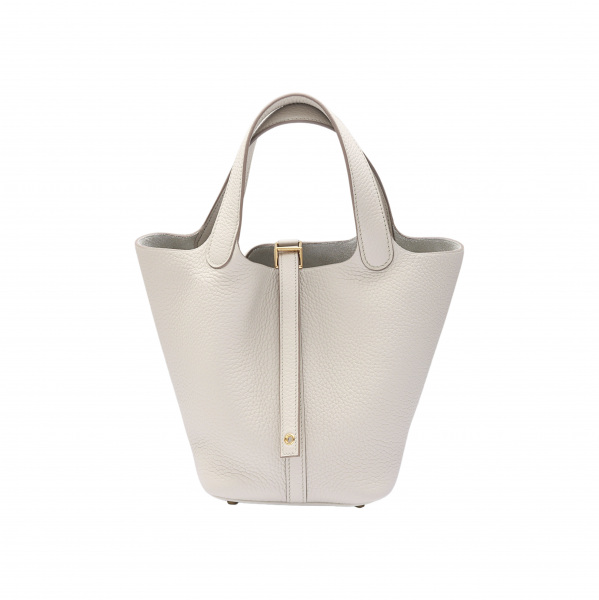 hermes picotinlock エルメス ピコタンロック PM トリヨンクレマンス ベトン イエローゴールド金具 U刻印 