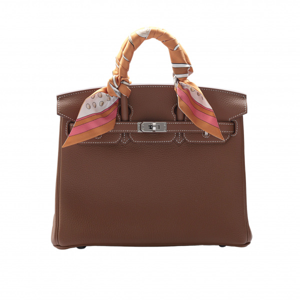 hermes birkin エルメス バーキン 25 トゴ ゴールド シルバー金具 U刻印 ツイリー付 