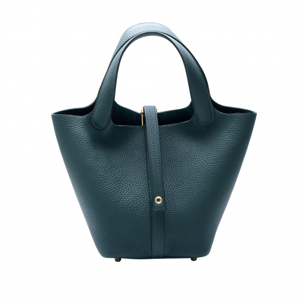 hermes picotinlock エルメス ピコタンロック PM トリヨンクレマンス ヴェールシプレ イエローゴールド金具 U刻印 