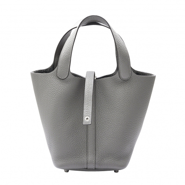 hermes picotinlock エルメス ピコタンロック PM トリヨンクレマンス グリメイヤー シルバー金具 U刻印 