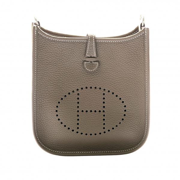 hermes  エルメス  TPM トリヨンクレマンス エトゥープ ブルーインディゴ シルバー金具 U刻印 