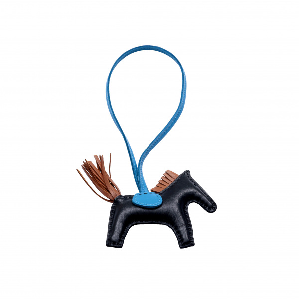 hermes rodeo エルメス ロデオ チャーム PM アニョーミロ ブラックxゴールドxブルーザンジバル Z刻印 