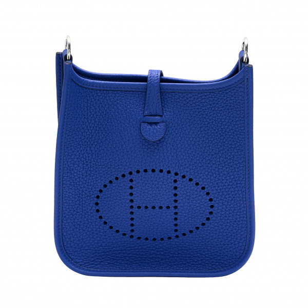 hermes  エルメス  TPM トリヨンクレマンス ブルーロワイヤル マキシ・カドリーユ シルバー金具 U刻印 