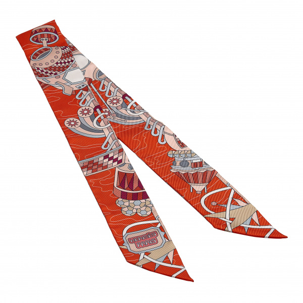 hermes twilly エルメス ツイリー Odyssey シルク ヴァーミリオン 