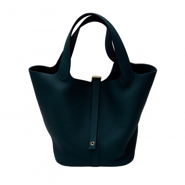 hermes picotinlock エルメス ピコタンロック MM トリヨンクレマンス ヴェールシプレ イエローゴールド金具 U刻印 