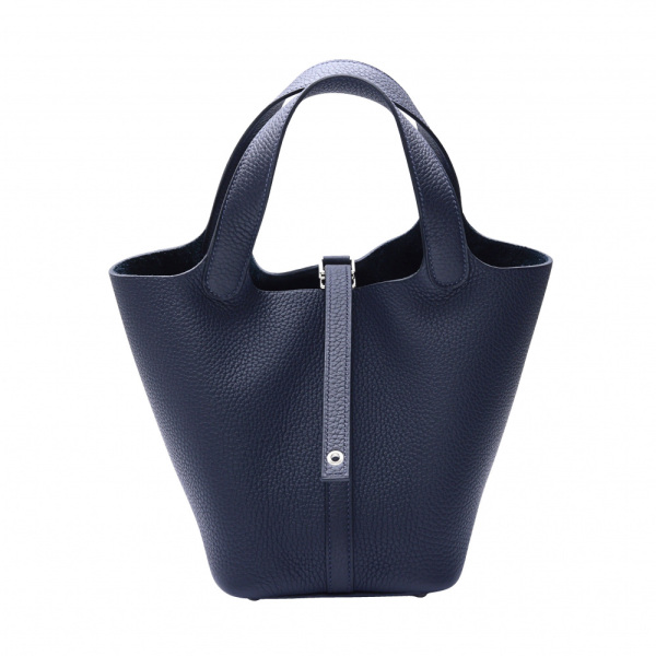 hermes picotinlock エルメス ピコタンロック PM トリヨンクレマンス ブルーニュイ シルバー金具 U刻印 