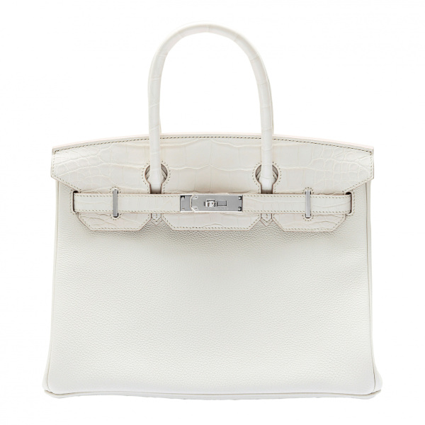 hermes birkin エルメス バーキン 30 トゴxアリゲーターマット べトン シルバー金具 U刻印 