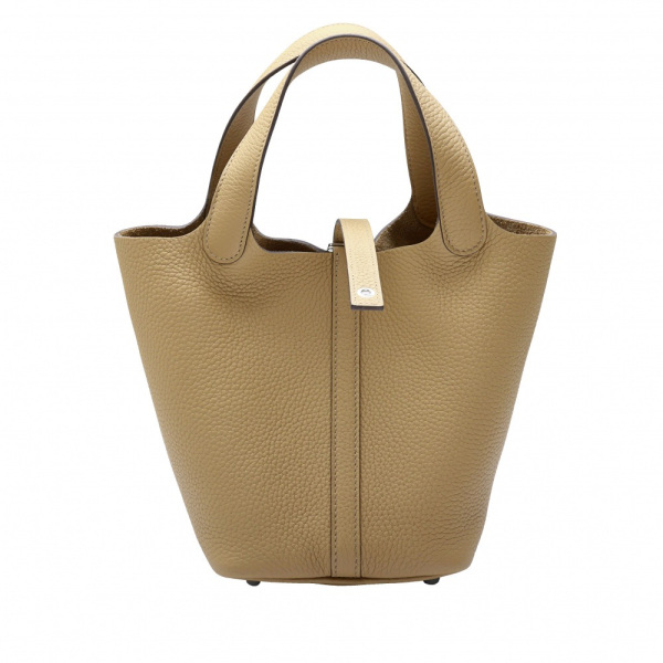 hermes picotinlock エルメス ピコタンロック PM トリヨンクレマンス ビスキュイ シルバー金具 B刻印 