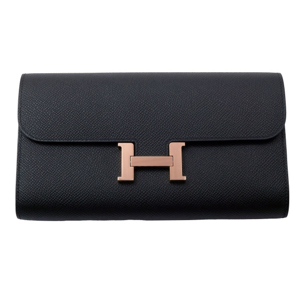 hermes constancetogo エルメス コンスタンスロング トゥーゴー エプソン ブラック ピンクゴールド金具 U刻印 