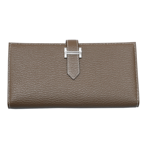 hermes bearnsouffet エルメス ベアンスフレ シェーブル エトゥープ シルバー金具 U刻印 