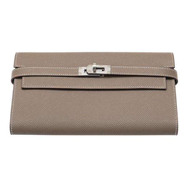 hermes  エルメス  ウォレット エプソン エトゥープ シルバー金具 U刻印 
