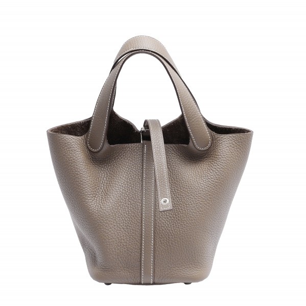 hermes picotinlock エルメス ピコタンロック MM トリヨンクレマンス エトゥープ シルバー金具 U刻印 