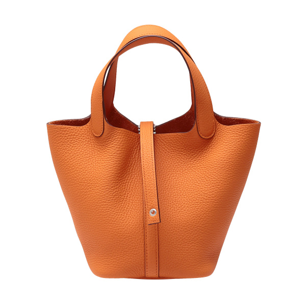 hermes picotinlock エルメス ピコタンロック PM トリヨンクレマンス オレンジ シルバー金具 B刻印 