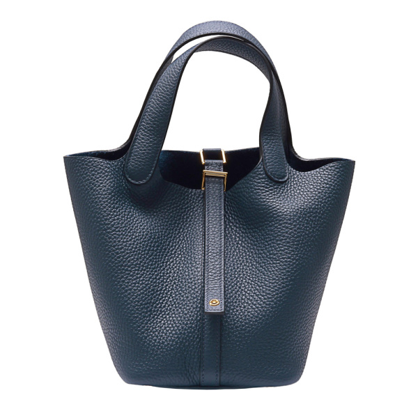 hermes picotinlock エルメス ピコタンロック PM トリヨンクレマンス ブルードプリュス イエローゴールド金具 B刻印 