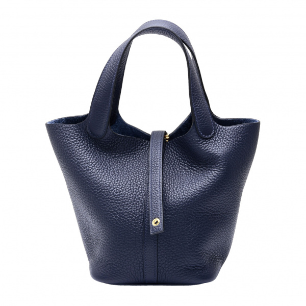 hermes picotinlock エルメス ピコタンロック PM トリヨンクレマンス ブルーニュイ イエローゴールド金具 U刻印 