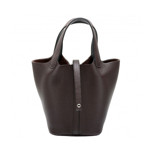 hermes picotinlock エルメス ピコタンロック PM トリヨンクレマンス ルージュセリエ シルバー金具 B刻印 