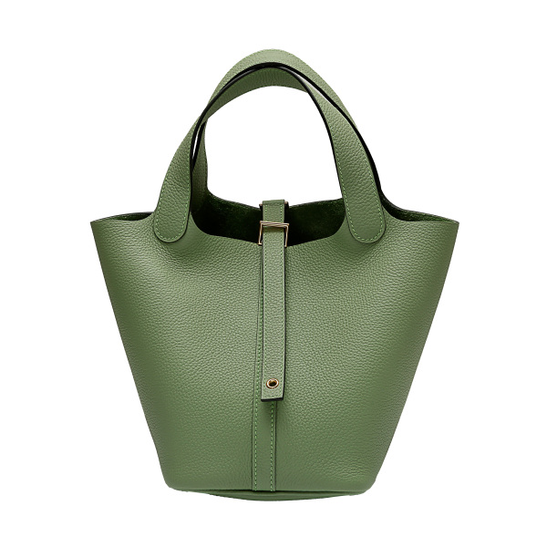 hermes picotinlock エルメス ピコタンロック PM トリヨンクレマンス ヴェールクリケット イエローゴールド金具 B刻印 