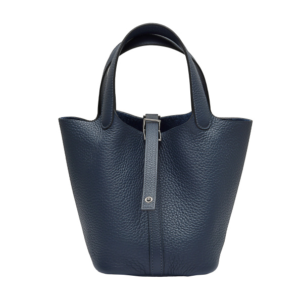 hermes picotinlock エルメス ピコタンロック PM トリヨンクレマンス ブルードプリュス シルバー金具 B刻印 