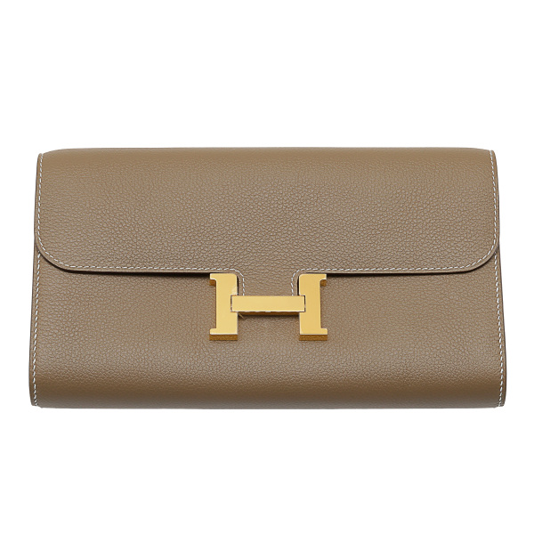 hermes constancetogo エルメス コンスタンスロング トゥーゴー エヴァーカラー エトゥープ イエローゴールド金具 B刻印 