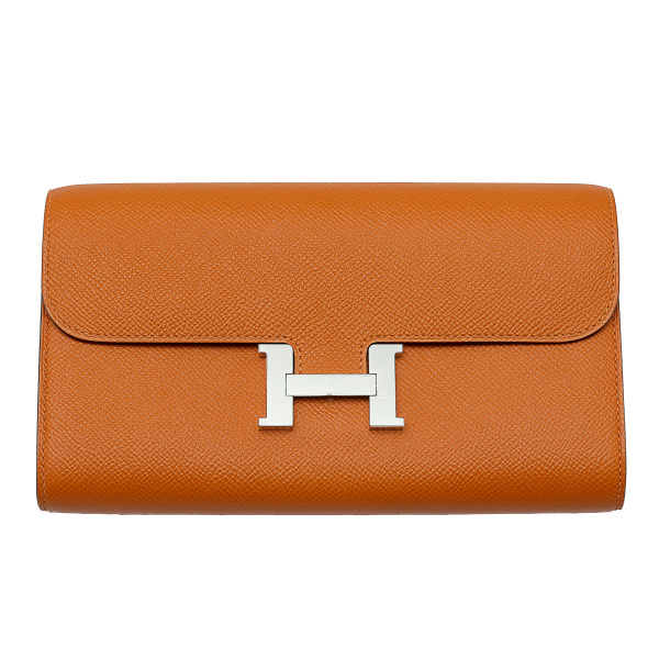 hermes constancetogo エルメス コンスタンスロング トゥーゴー ヴォーエプソン オレンジ シルバー金具 B刻印 