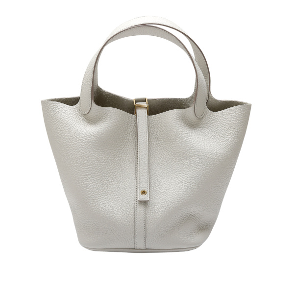 hermes picotinlock エルメス ピコタンロック MM トリヨンクレマンス べトン イエローゴールド金具 B刻印 