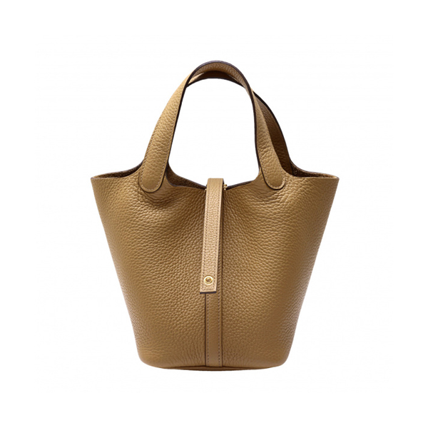 hermes picotinlock エルメス ピコタンロック PM トリヨンクレマンス ビスキュイ イエローゴールド金具 B刻印 