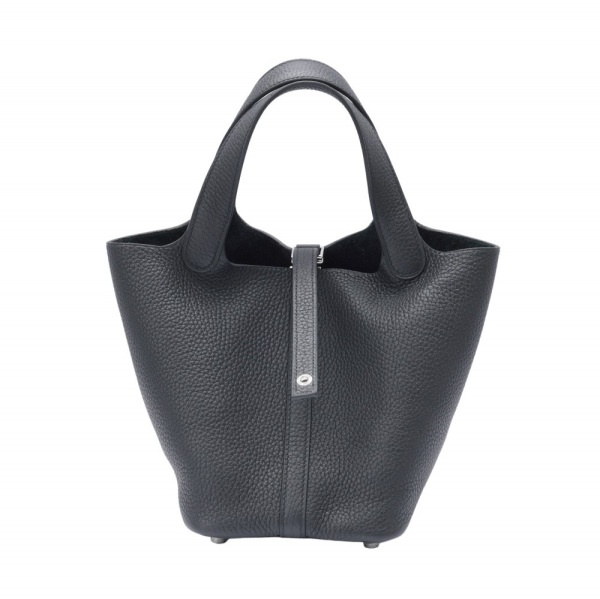 hermes picotinlock エルメス ピコタンロック PM トリヨンクレマンス ブラック シルバー金具 U刻印 