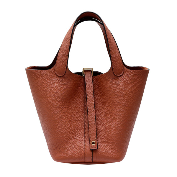 hermes picotinlock エルメス ピコタンロック PM トリヨンクレマンス サンギンヌ イエローゴールド金具 B刻印 