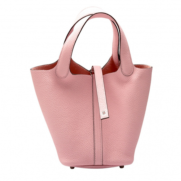 hermes picotinlock エルメス ピコタンロック PM トリヨンクレマンス ローズサクラ シルバー金具 U刻印 