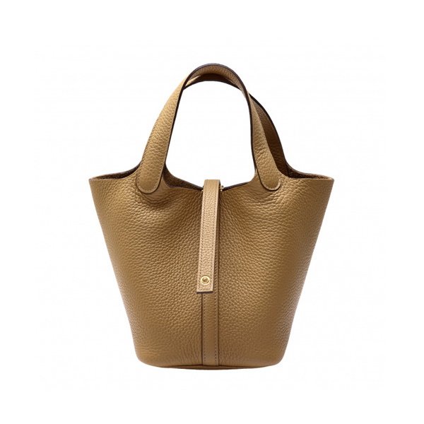 hermes picotinlock エルメス ピコタンロック PM トリヨンクレマンス ビスキュイ イエローゴールド金具 B刻印 