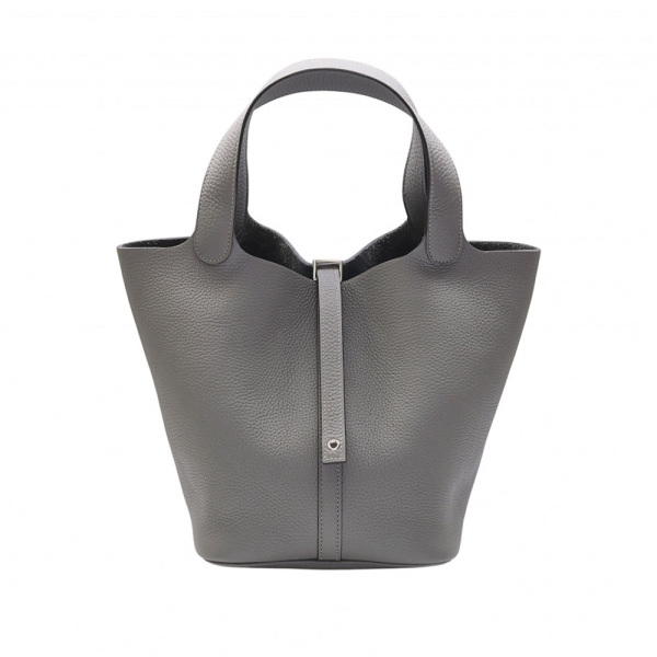 hermes picotinlock エルメス ピコタンロック MM トリヨンクレマンス グリメイヤー シルバー金具 B刻印 