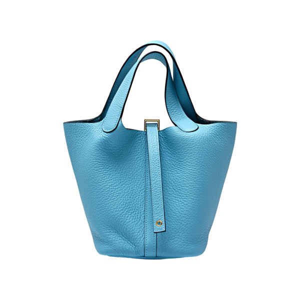 hermes picotinlock エルメス ピコタンロック PM トリヨンクレマンス ブルーノール イエローゴールド金具 B刻印 