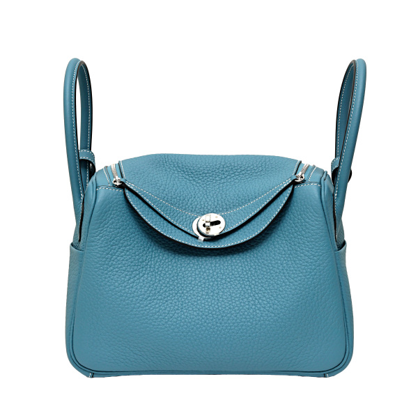hermes lindy Hermes Lindy 26 Taurillon Clemence new blue gene Silver hardware W engraved 