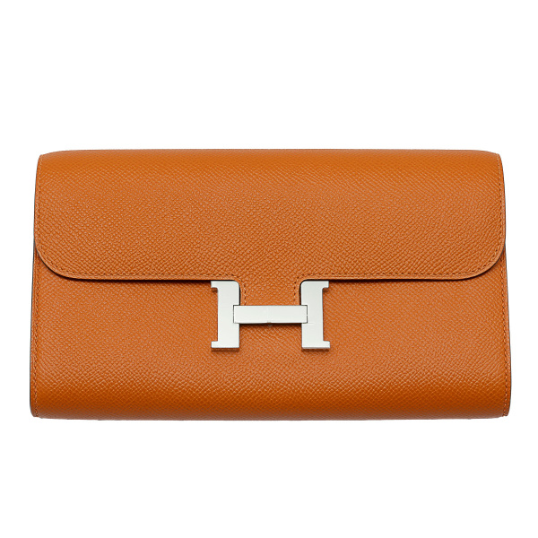 hermes constancetogo エルメス コンスタンスロング トゥーゴー ヴォーエプソン オレンジ シルバー金具 B刻印 