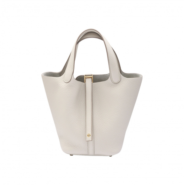 hermes picotinlock エルメス ピコタンロック PM トリヨンクレマンス ベトン イエローゴールド金具 B刻印 