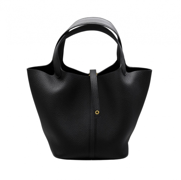 hermes picotinlockmm エルメス ピコタンロックMM MM トリヨンクレマンス ブラック イエローゴールド金具 W刻印 