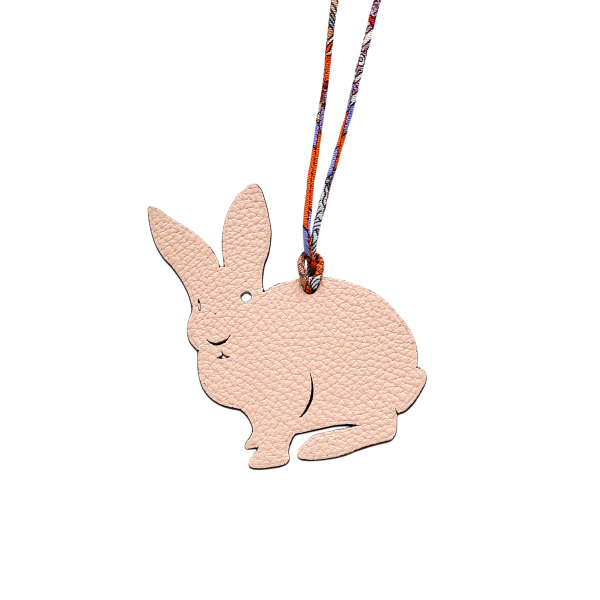 hermes petith エルメス プティアッシュ チャーム レザー ピンクベージュxエトゥープ 