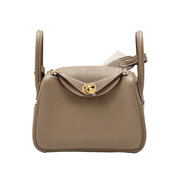 hermes lindy エルメス リンディ ミニ トリヨンクレマンス エトゥープ イエローゴールド金具 W刻印 