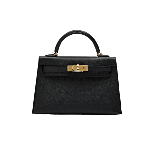hermes kellyothers Hermes Kelly (Other) mini Epson black Yellow gold metal fittings W engraved 