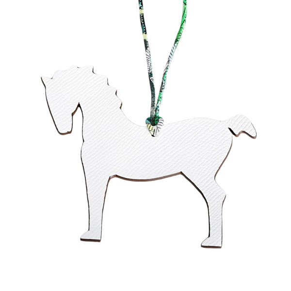 hermes petith エルメス プティアッシュ (ホース) チャーム レザー ブラックxホワイト 