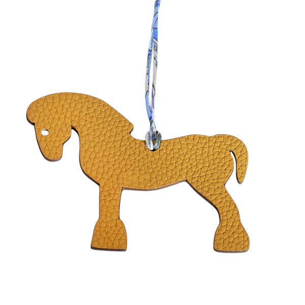 hermes petith エルメス プティアッシュ (エルミーホース) チャーム レザー トフィーxオリーブ 