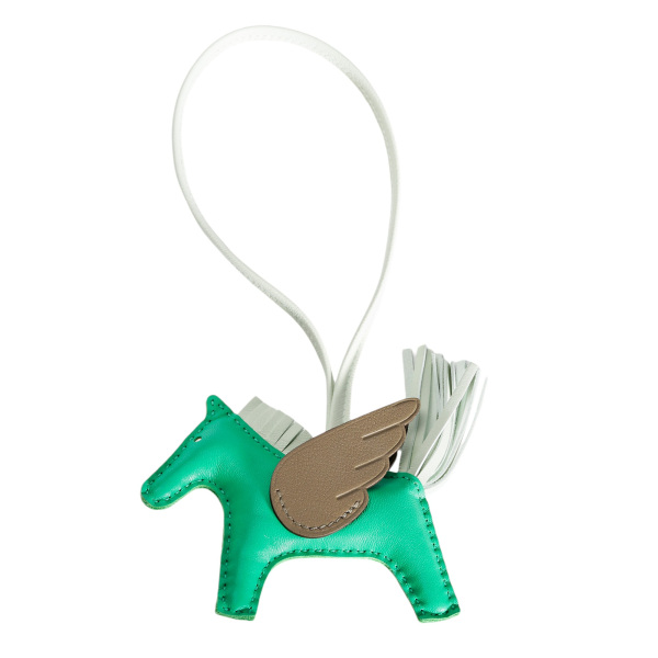 hermes rodeopegasus エルメス ロデオ(ペガサス) チャーム PM アニョーミロ グリーンxブラウン W刻印 