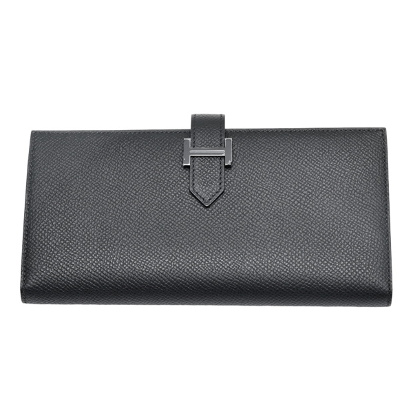 `上品なくすみグレー★財布`【HERMES】財布 グレー（灰色）系 HERMES(エルメス) 折りたたみ財布(レディース