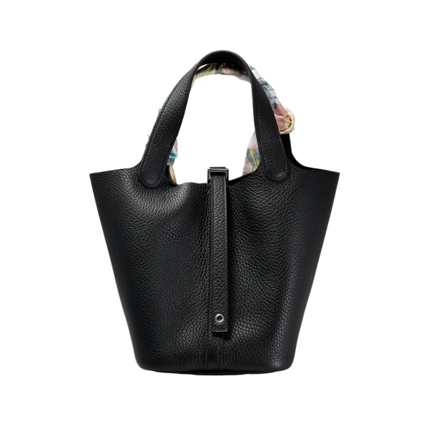 hermes picotinlockpm エルメス ピコタンロックPM PM トリヨンクレマンス ブラック シルバー金具 W刻印 ツイリー付き 