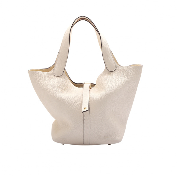 hermes picotinlockmm エルメス ピコタンロックMM トリヨンクレマンス ナタ イエローゴールド金具 W刻印 