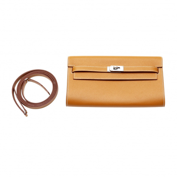 hermes kellylongtogo エルメス ケリーロングトゥーゴー エプソン ゴールド シルバー金具 W刻印 