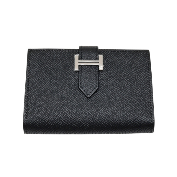 hermes BEARN エルメス ベアン ヴォーエプソン ブラック シルバー金具 B刻印 