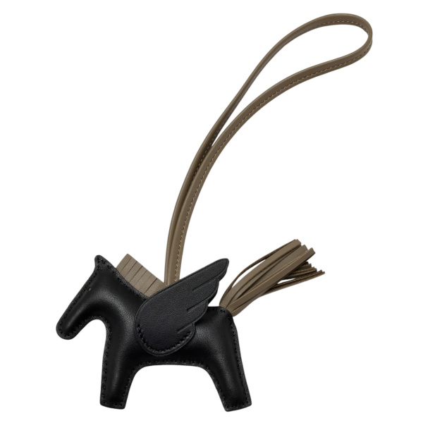 hermes rodeopegasus エルメス ロデオ(ペガサス) チャーム PM アニョーミロ ブラックxエトゥープ W刻印 